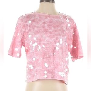 J. Crew Pink Sequin Boxy Blouse Size S
